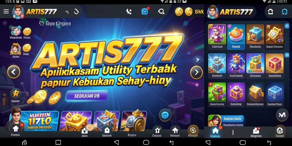 Tampilan antarmuka utama ARTIS777 yang sederhana dan informatif.