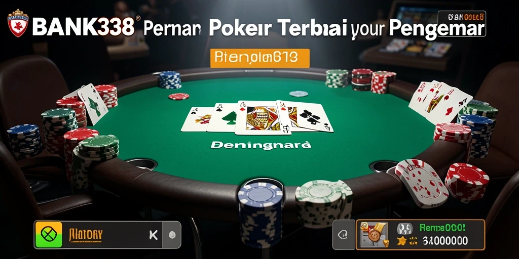 Screenshot utama BANK338 menampilkan aksi seru permainan Poker.