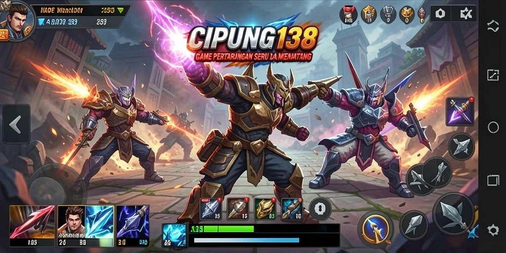 Tampilan gameplay seru dan karakter Fighting di CIPUNG138.