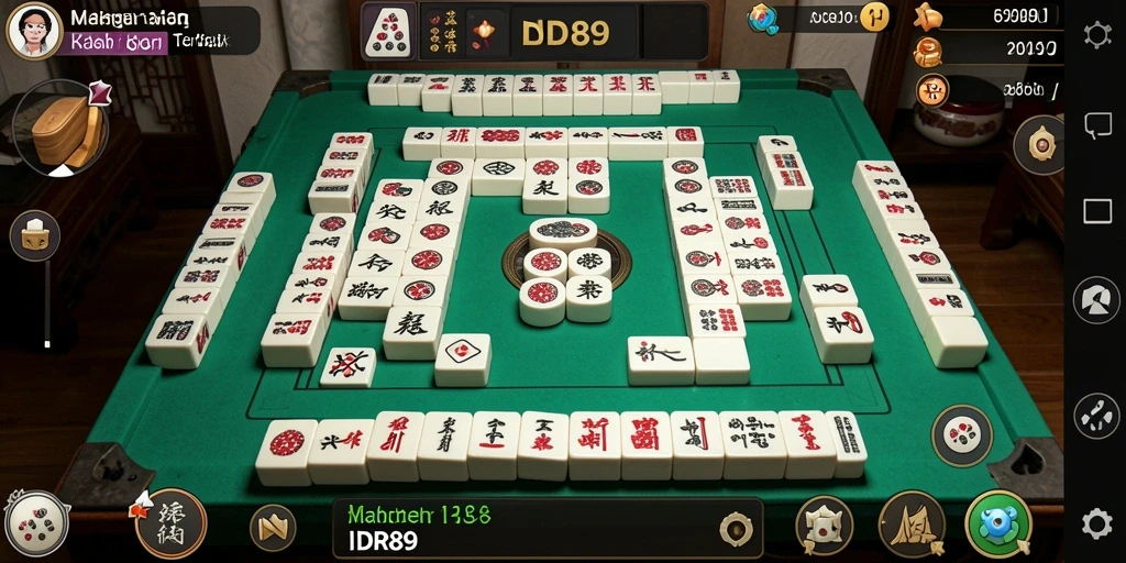 Tampilan gameplay Mahjong yang menegangkan dan seru di IDR89.
