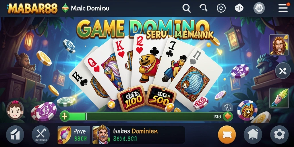 Tampilan seru gameplay Domino di MABAR88.