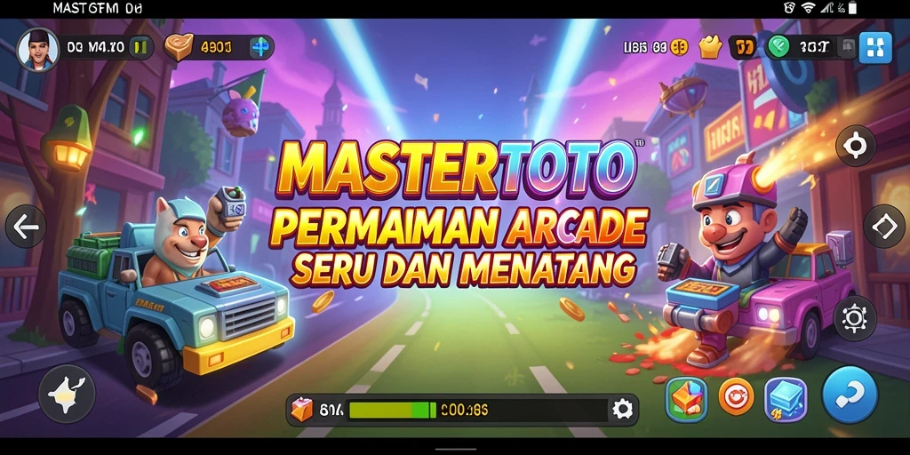 Tampilan gameplay MASTERTOTO dengan aksi penuh warna dan dinamis.