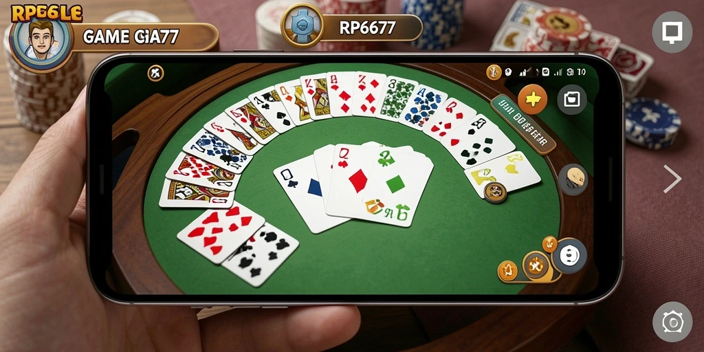 Screenshot gameplay Gaple yang seru dan interaktif.