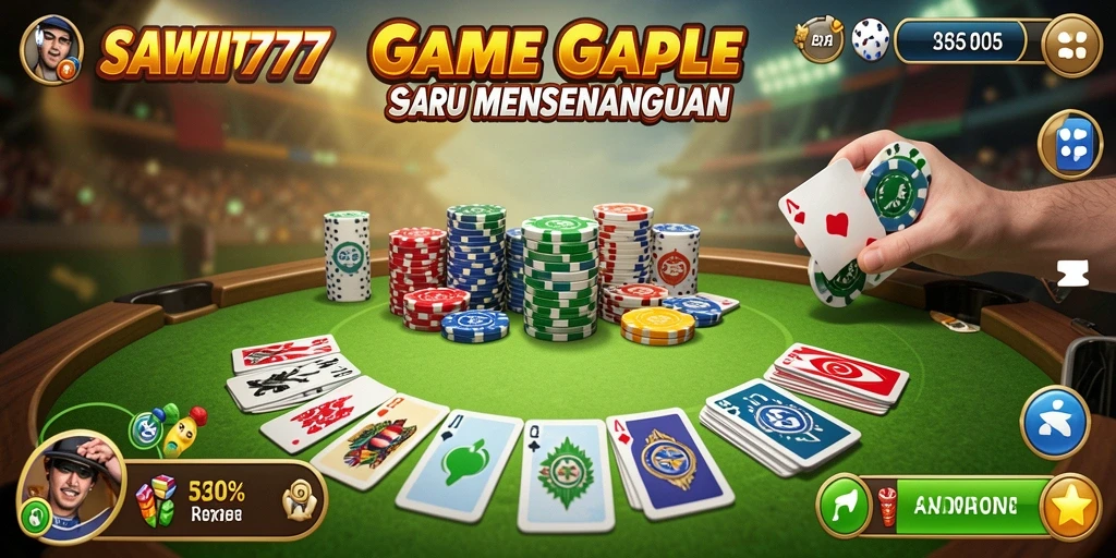 Tampilan gameplay Gaple yang seru dan interaktif.
