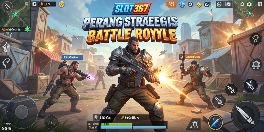 Screenshot menampilkan aksi seru dalam Battle Royale di SLOT367.