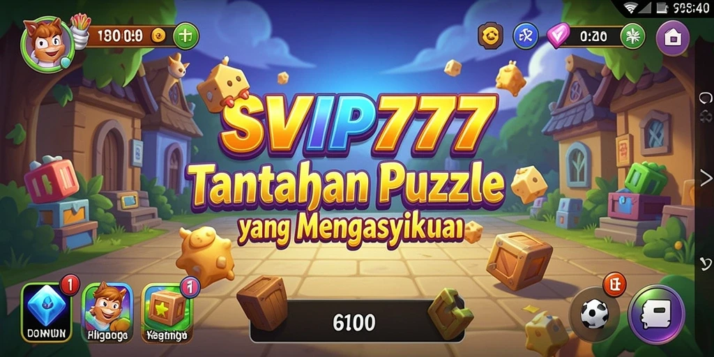 Screenshot gameplay SVIP777 menampilkan tantangan Puzzle yang seru.